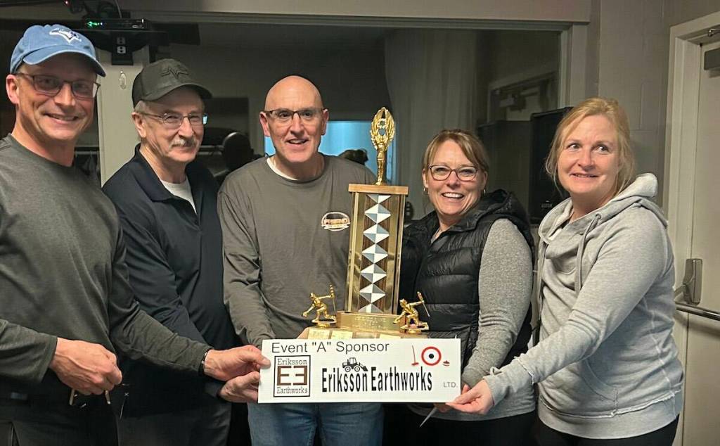 &ldquo;A&rdquo; Event winners Cliff Kostiuk, Mike Pagurut, Amy Saitz and Jan Bauer. (Quesnel Curling Club)